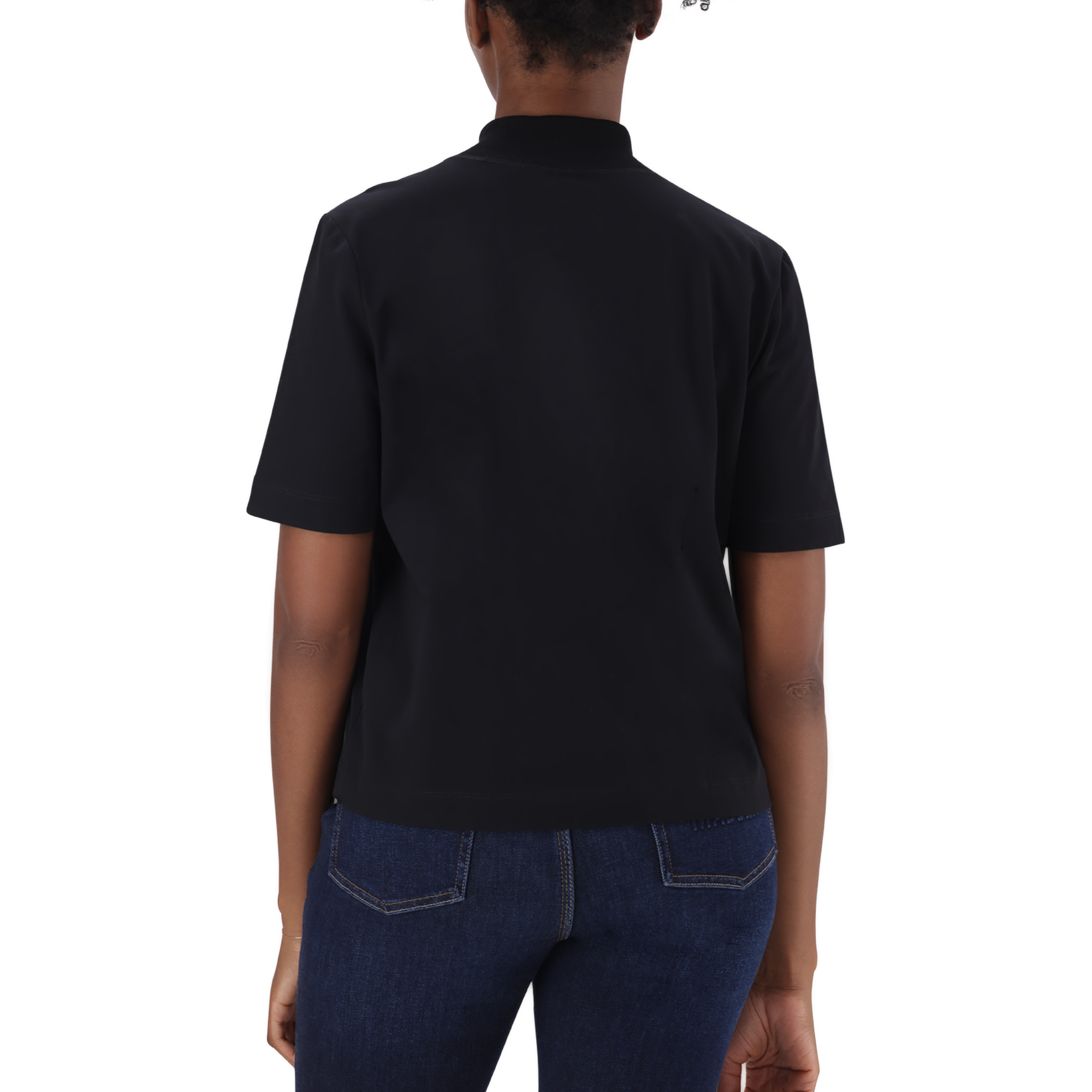 KELLY BLACK HIGH NECK T-SHIRT - view 7