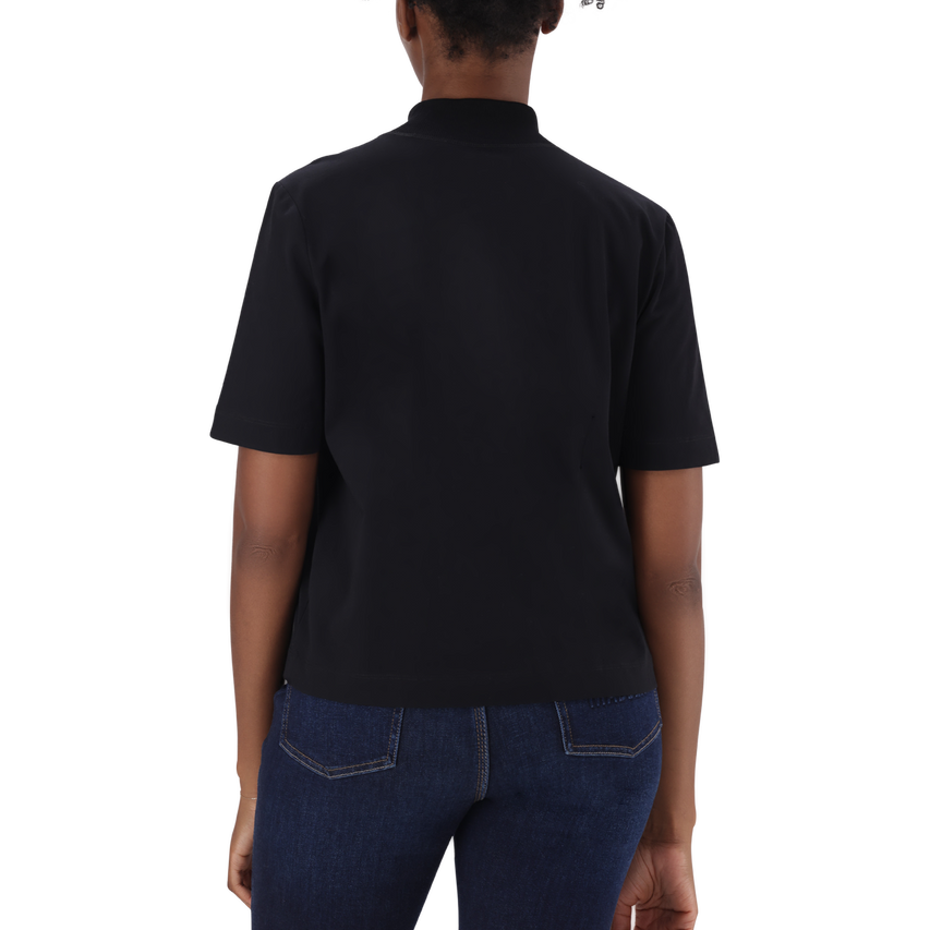 KELLY BLACK HIGH NECK T-SHIRT - view 7