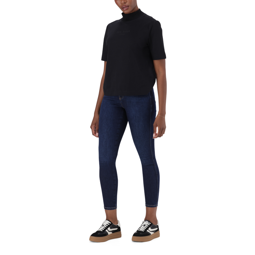 KELLY BLACK HIGH NECK T-SHIRT - view 6
