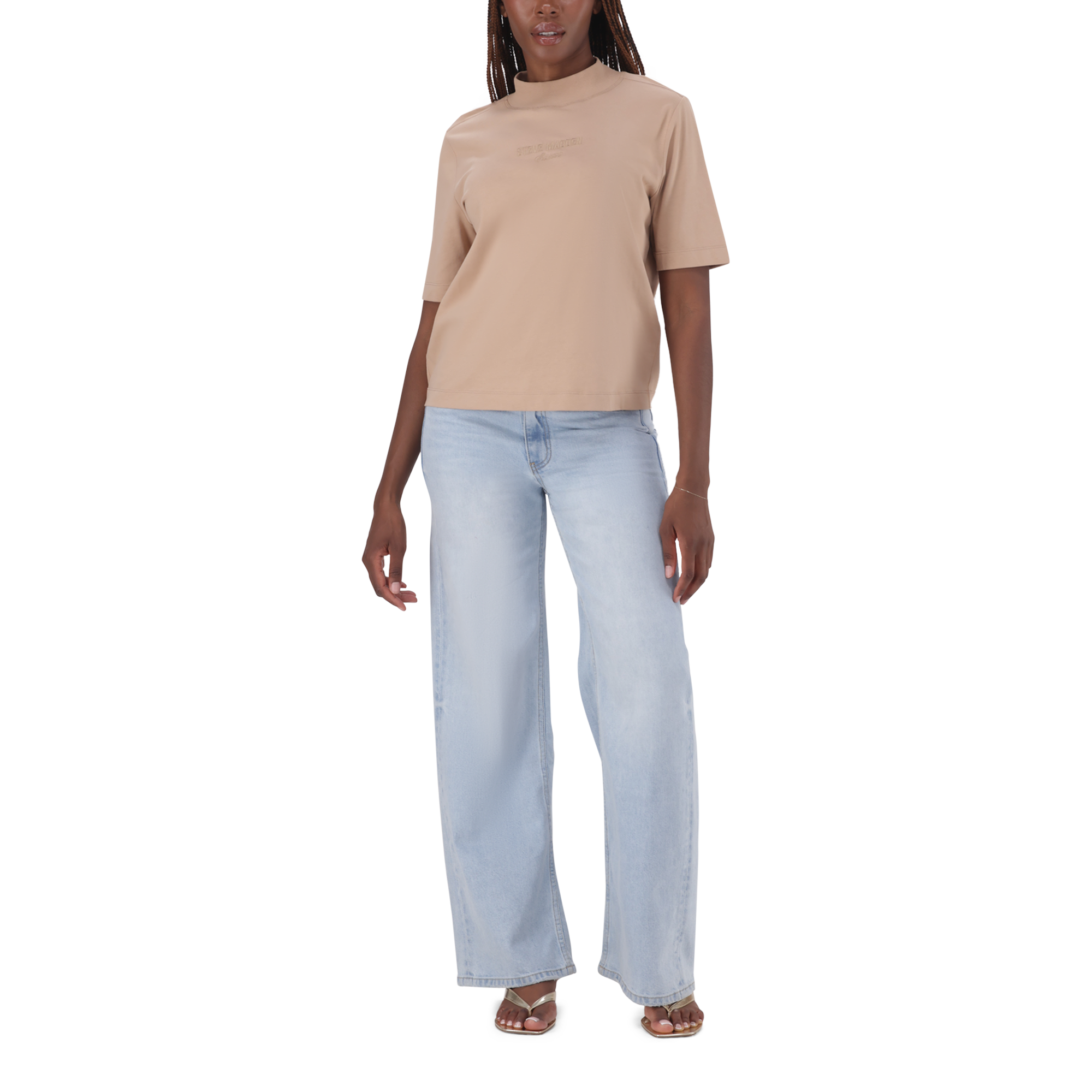 KELLY CARAMEL HIGH NECK T-SHIRT - view 3