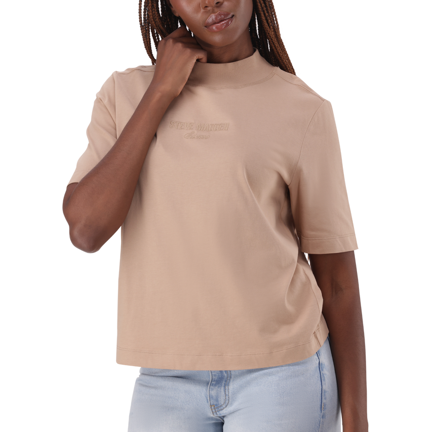 KELLY CARAMEL HIGH NECK T-SHIRT - view 2