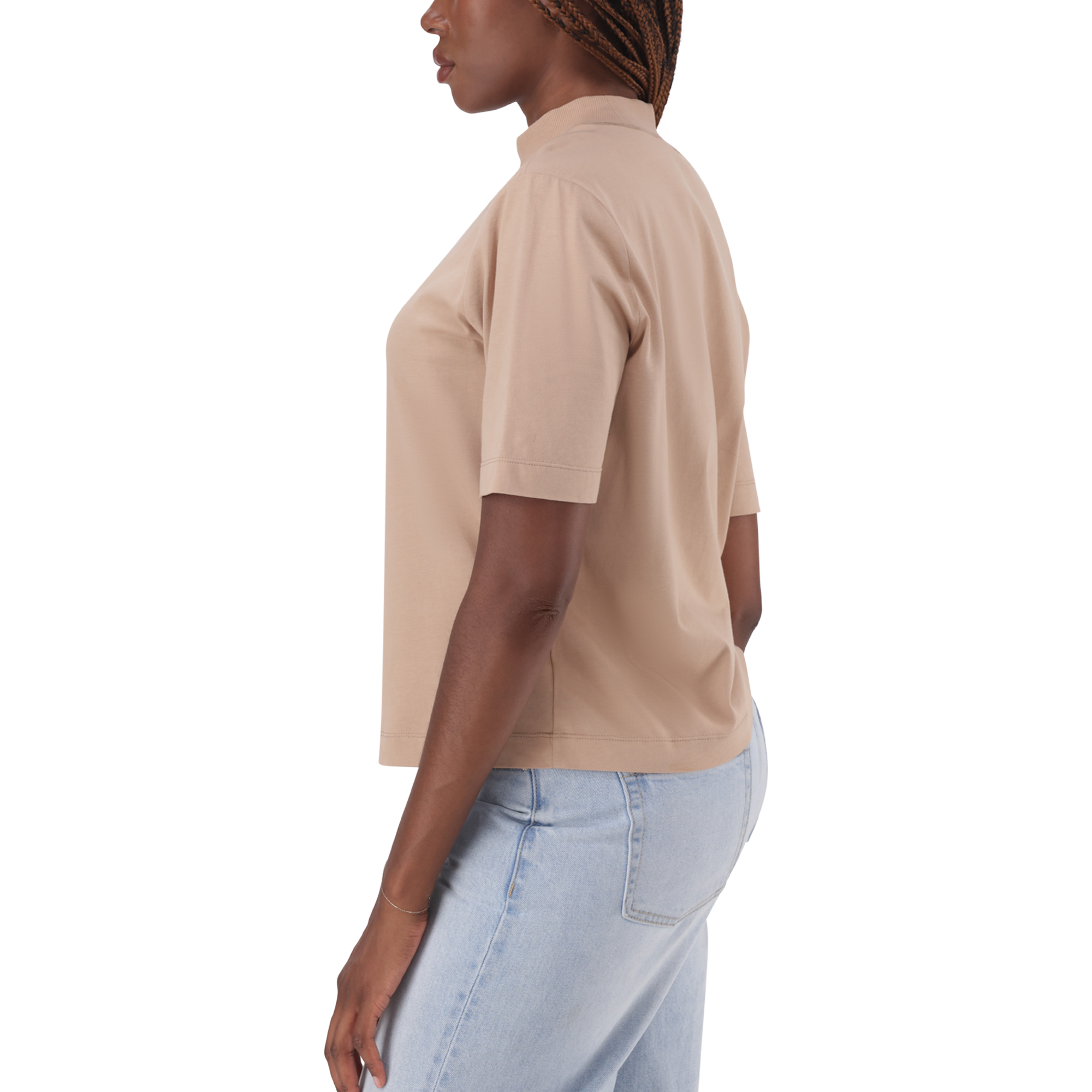 KELLY CARAMEL HIGH NECK T-SHIRT - view 4