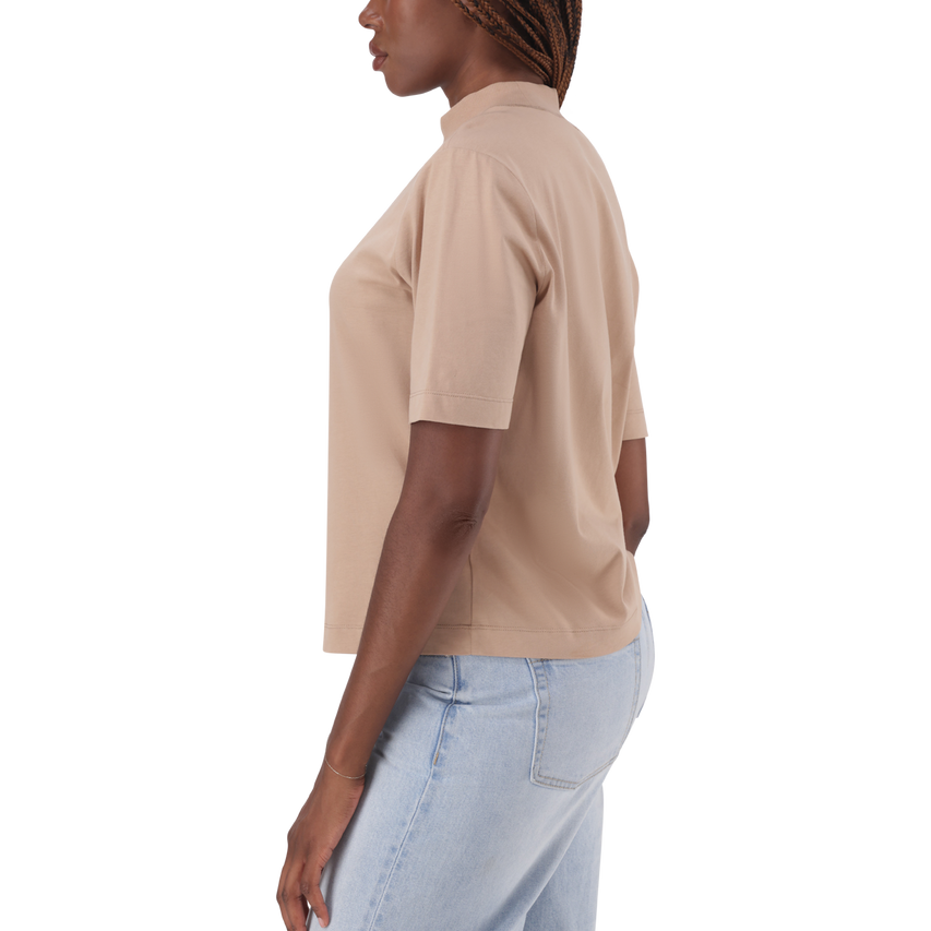 KELLY CARAMEL HIGH NECK T-SHIRT - view 4