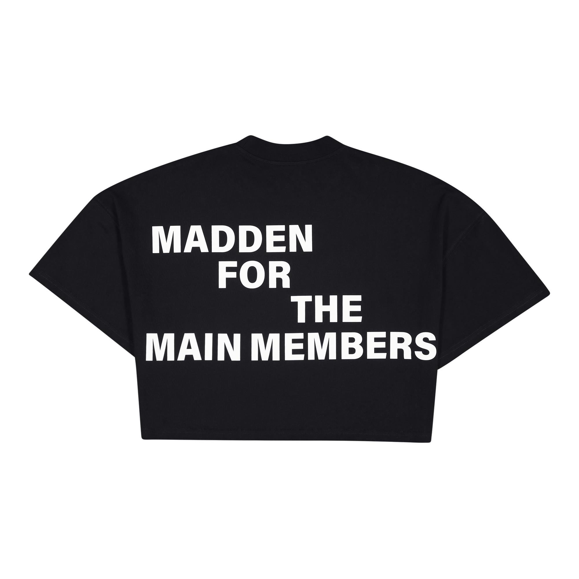 AMARA BLACK CROPPED BOXY T-SHIRT