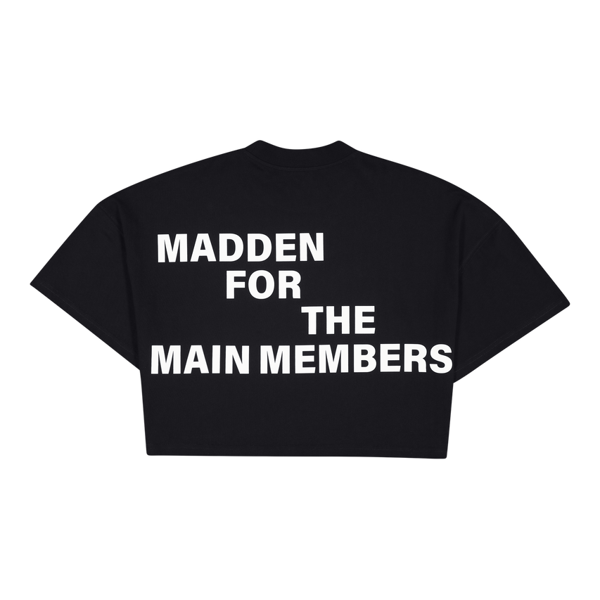 AMARA BLACK CROPPED BOXY T-SHIRT