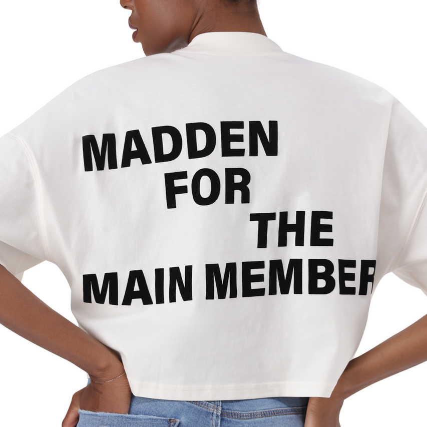 AMARA CREAM CROPPED BOXY T-SHIRT