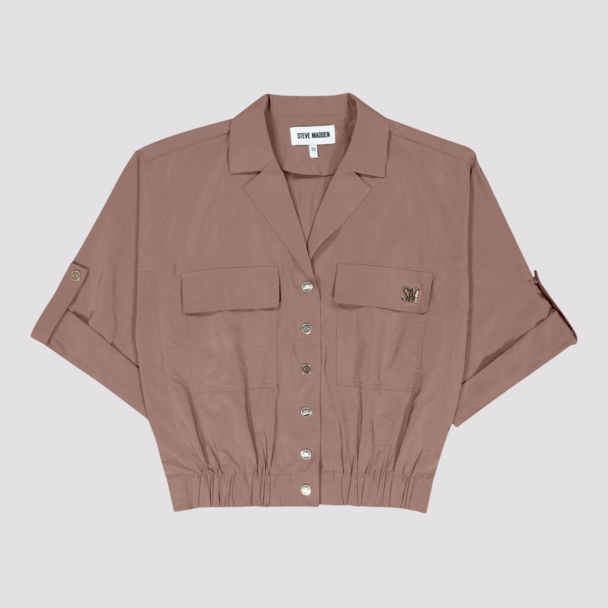 DARCIE TAUPE CARGO SHIRT - view 7