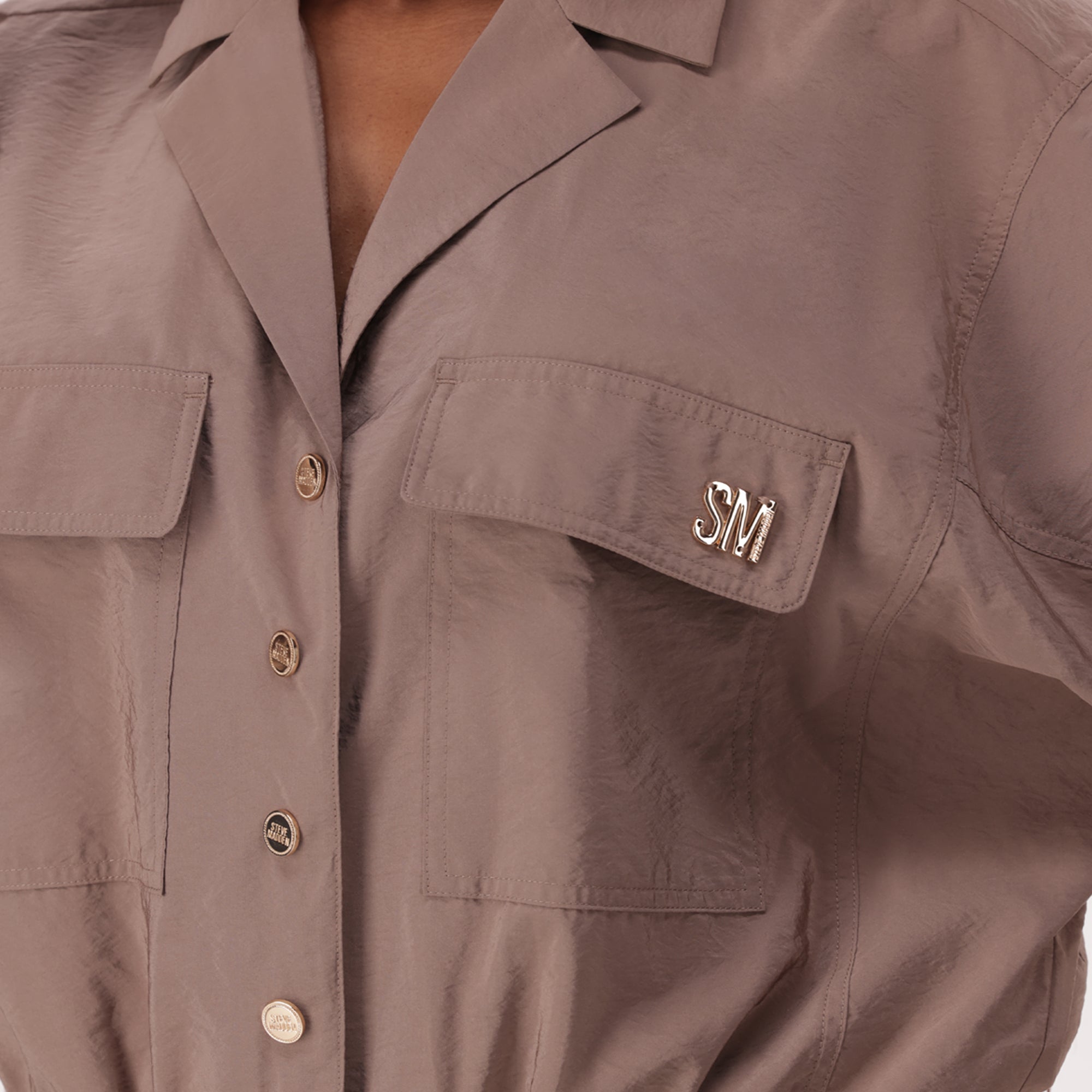 DARCIE TAUPE CARGO SHIRT - view 2