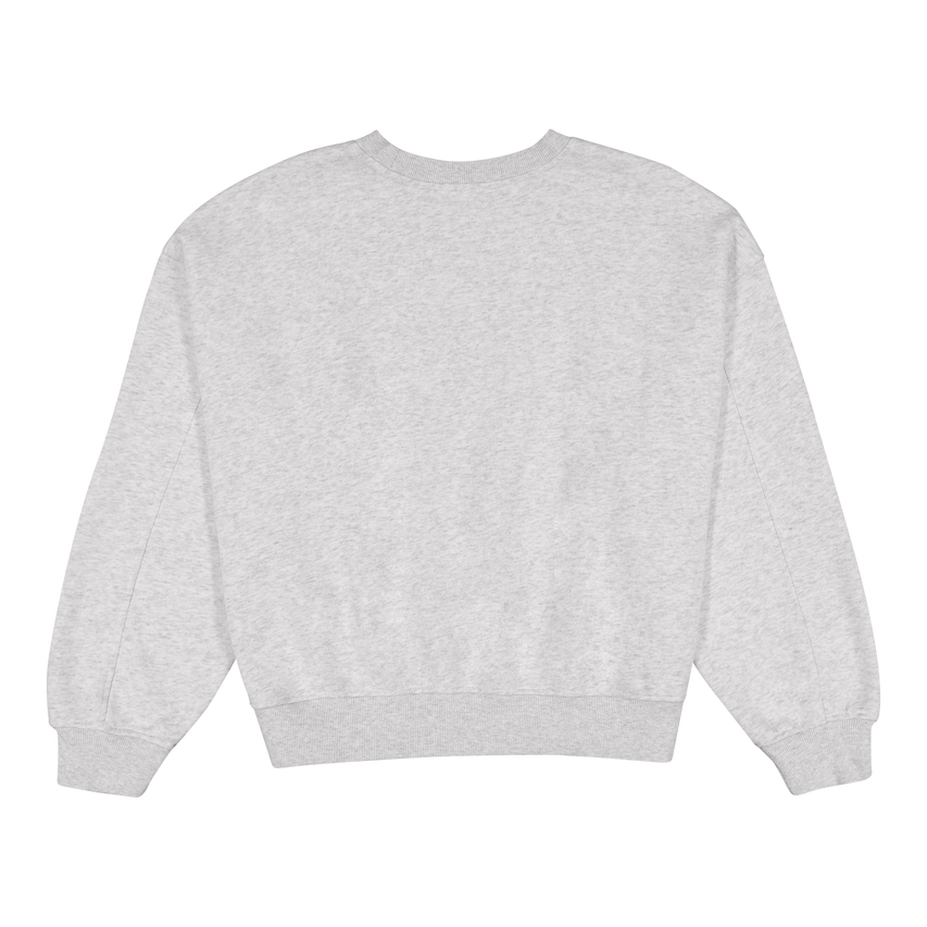 CLARA GREY MELANGE OVERSIZED CREW NECK SWEAT - view 7