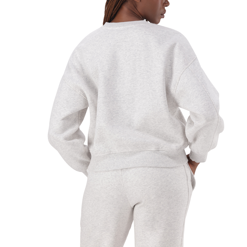 CLARA GREY MELANGE OVERSIZED CREW NECK SWEAT - view 6