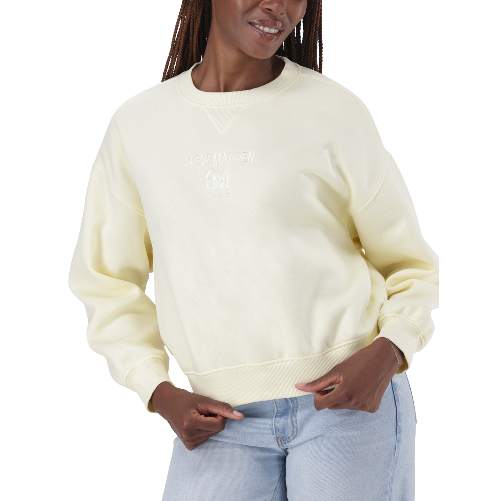 CLARA YELLOW OVERSIZED CREW NECK SWEAT – Steve Madden South Africa