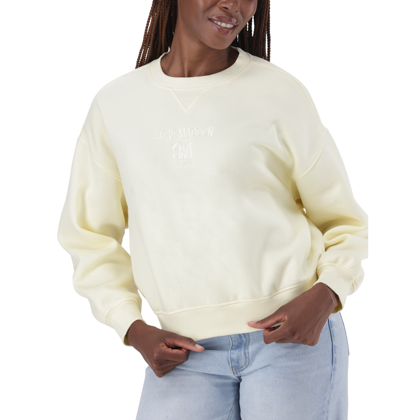 CLARA YELLOW OVERSIZED CREW NECK SWEAT - view 2