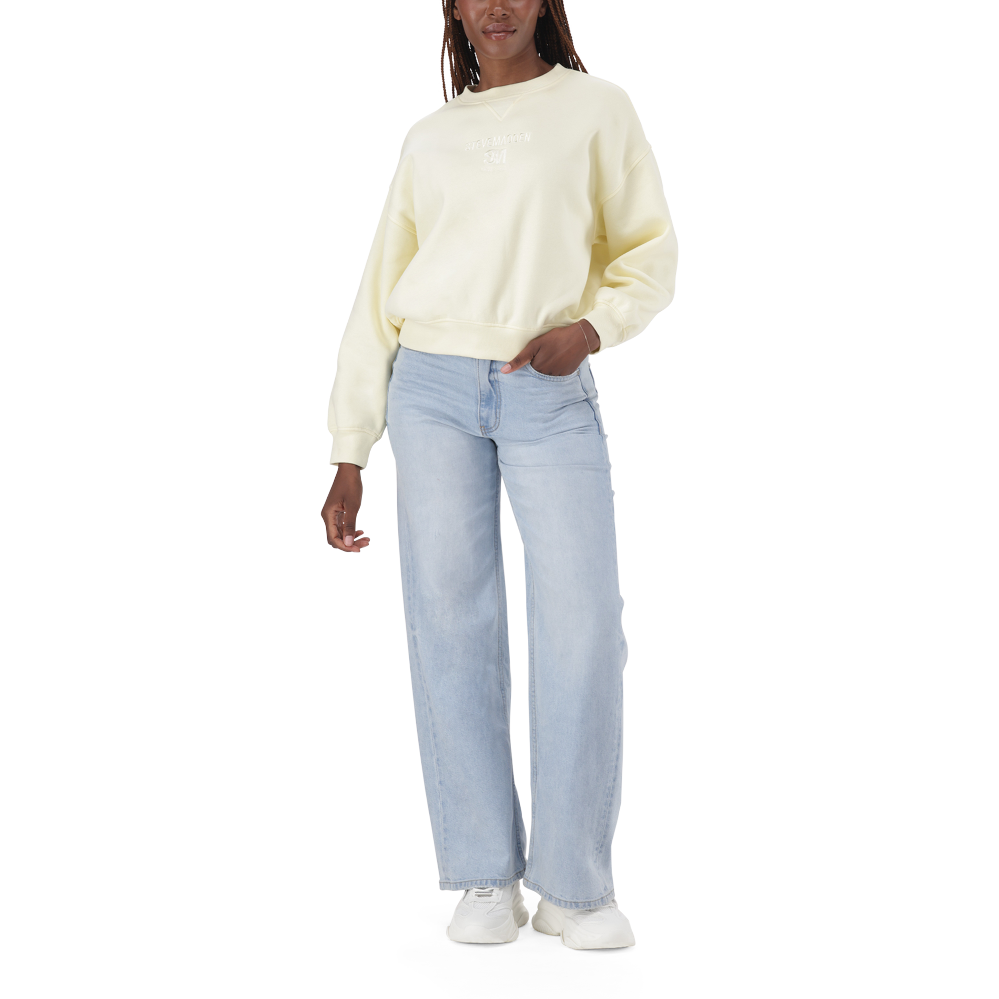 CLARA YELLOW OVERSIZED CREW NECK SWEAT – Steve Madden South Africa CLARA YELLOW OVERSIZED CREW NECK SWEAT – Steve Madden South Africa