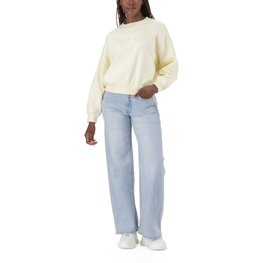 CLARA YELLOW OVERSIZED CREW NECK SWEAT - view 5