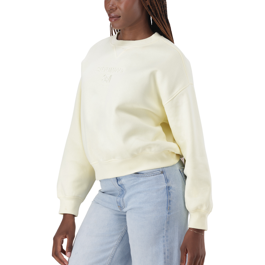 CLARA YELLOW OVERSIZED CREW NECK SWEAT - view 3