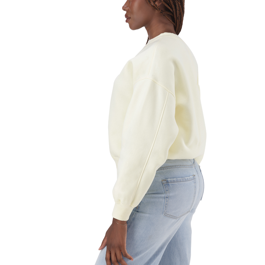 CLARA YELLOW OVERSIZED CREW NECK SWEAT - view 4