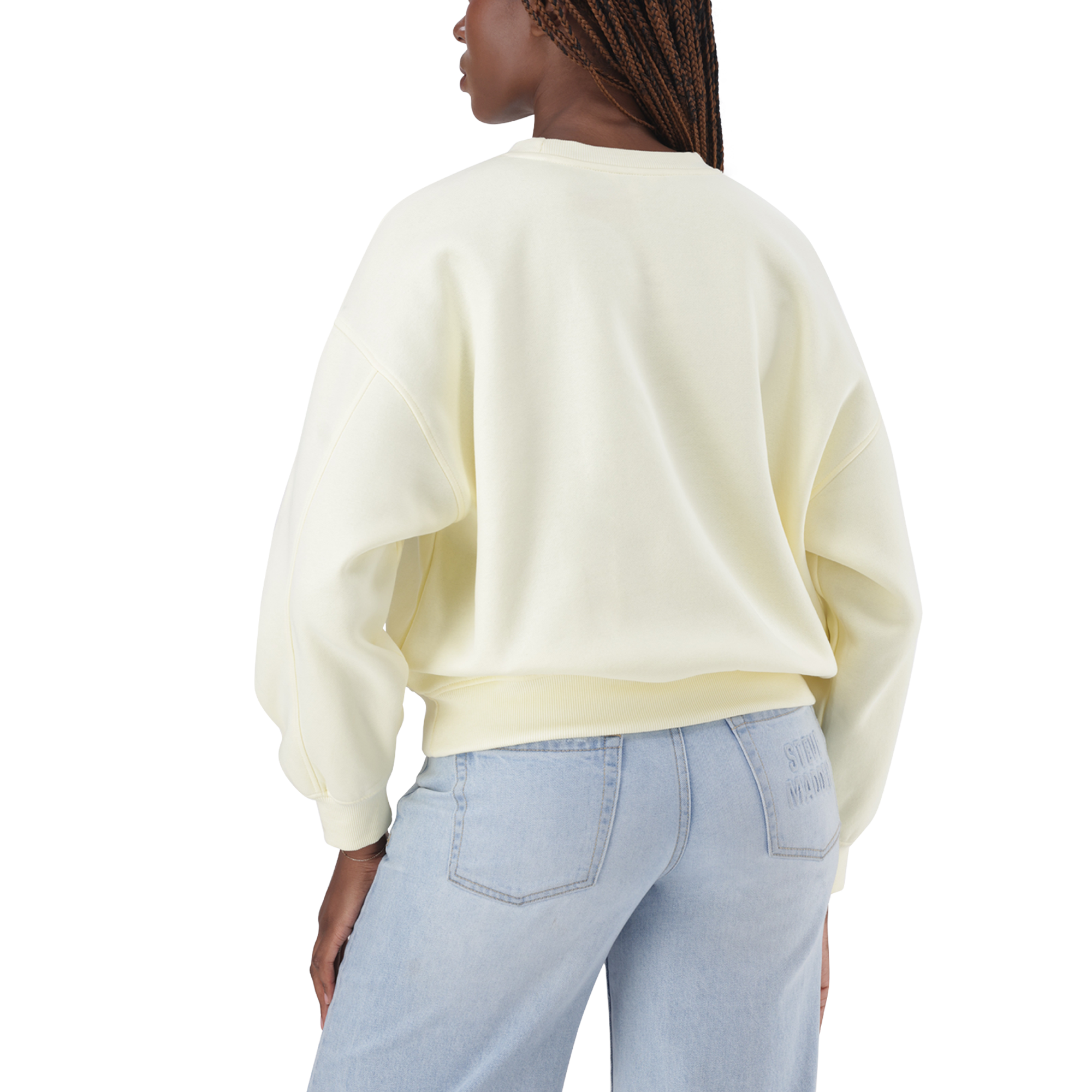 CLARA YELLOW OVERSIZED CREW NECK SWEAT - view 6