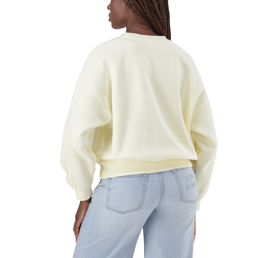 CLARA YELLOW OVERSIZED CREW NECK SWEAT - view 6