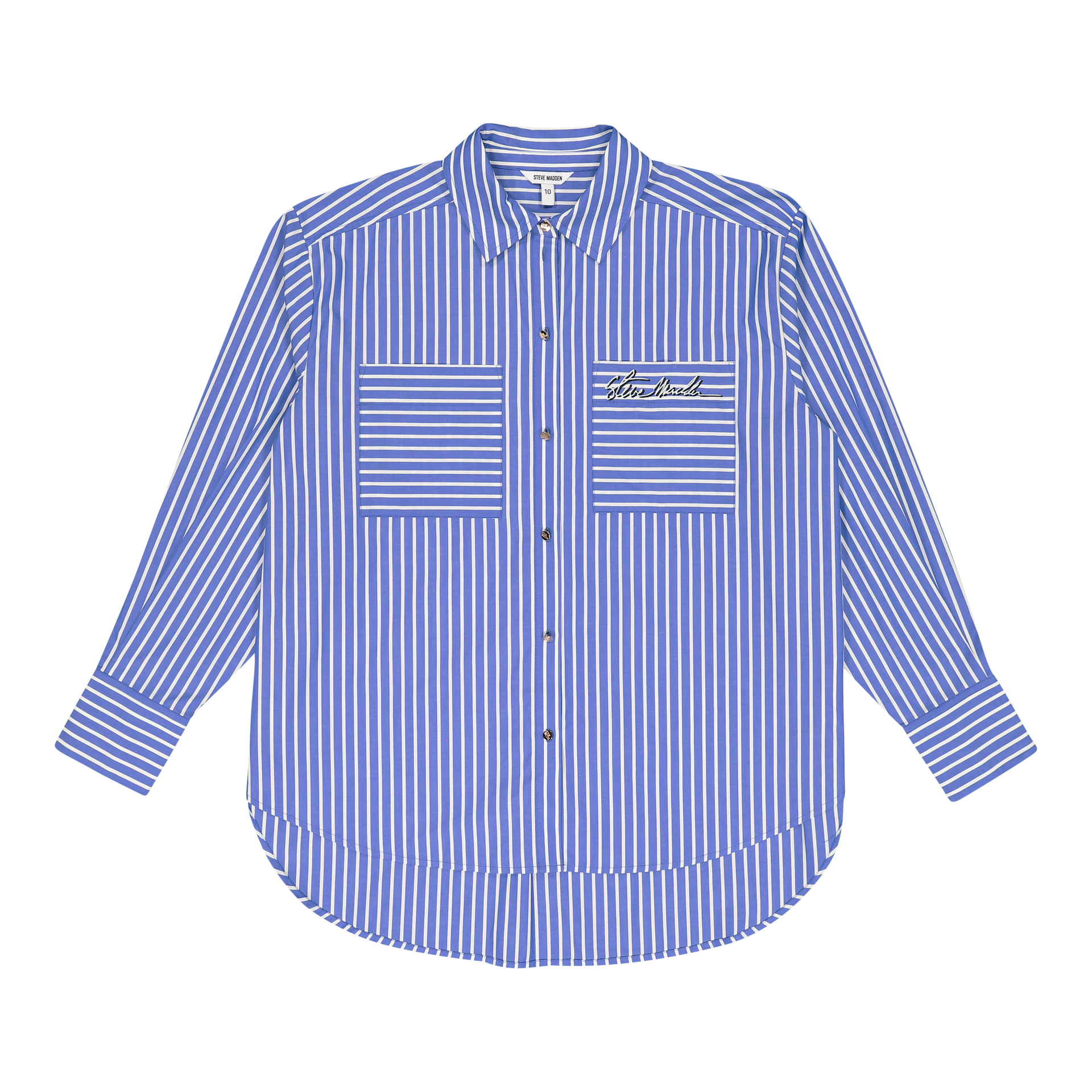 LYLA DARK BLUE OVERSIZED STRIPED SHIRT – Steve Madden South Africa