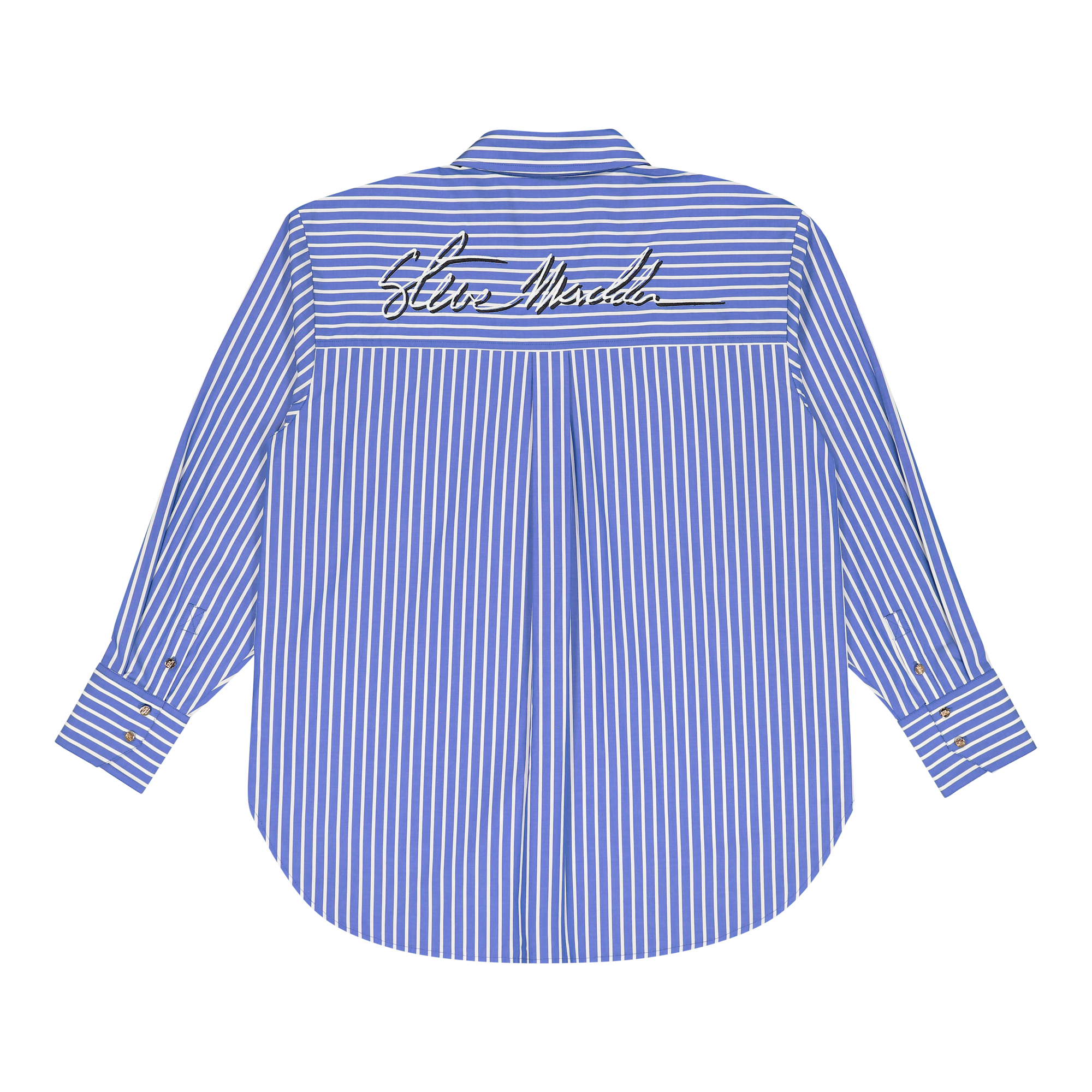 LYLA DARK BLUE OVERSIZED STRIPED SHIRT - view 2