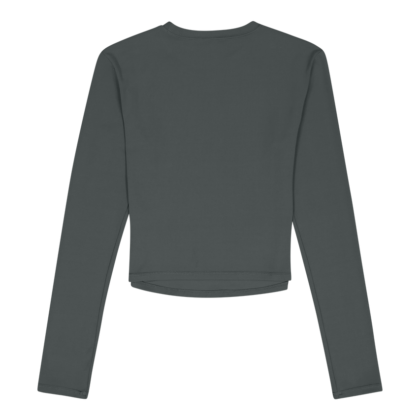 RILEY DARK SAGE LONG SLEEVE TOP WITH POPPERS - view 7