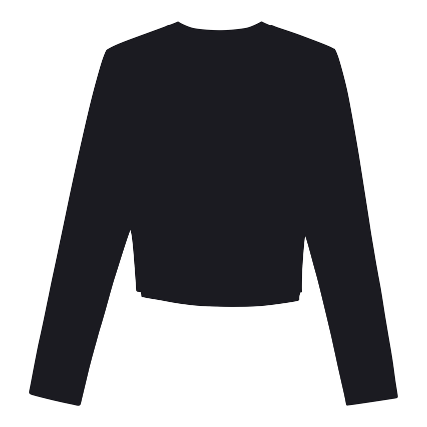 RILEY BLACK LONG SLEEVE TOP WITH POPPERS - view 8
