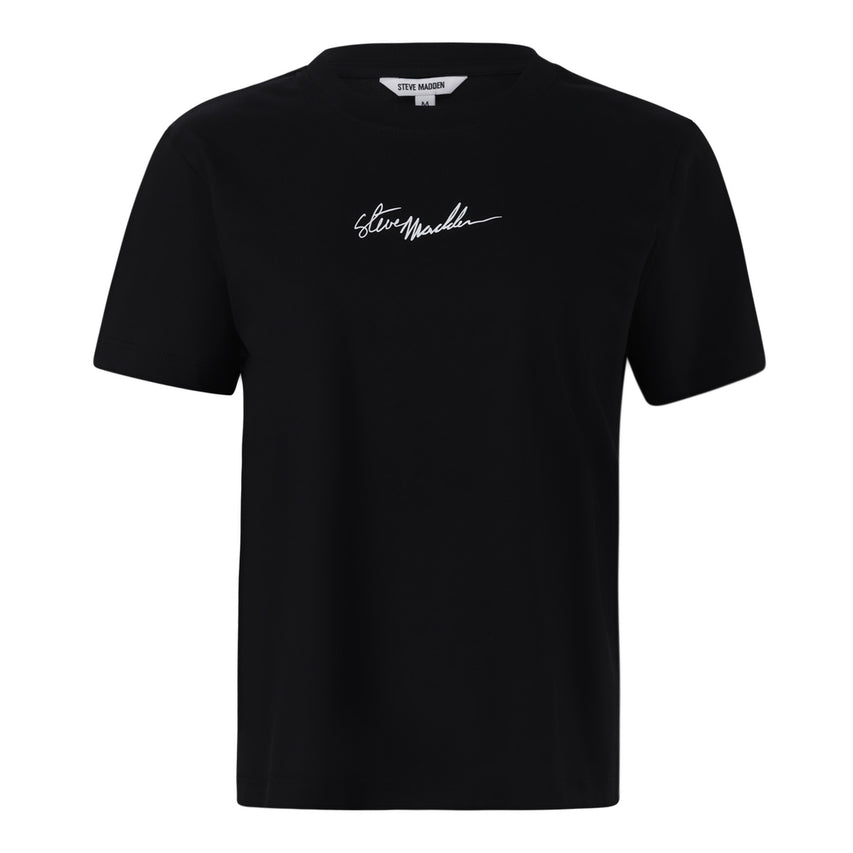 SYDNEY SIGNATURE BLACK CREW NECK T-SHIRT