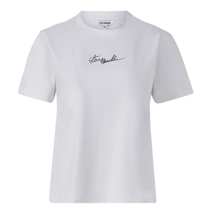 SYDNEY SIGNATURE WHITE CREW NECK T-SHIRT