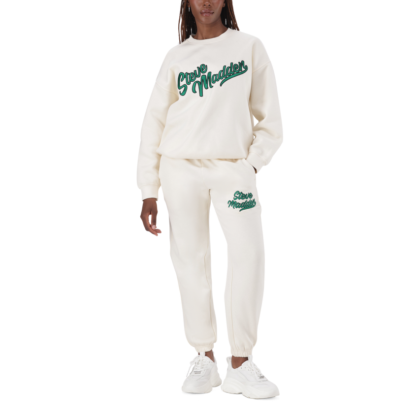 ANORA CREAM OVERSIZED CREW NECK SWEAT - view 3