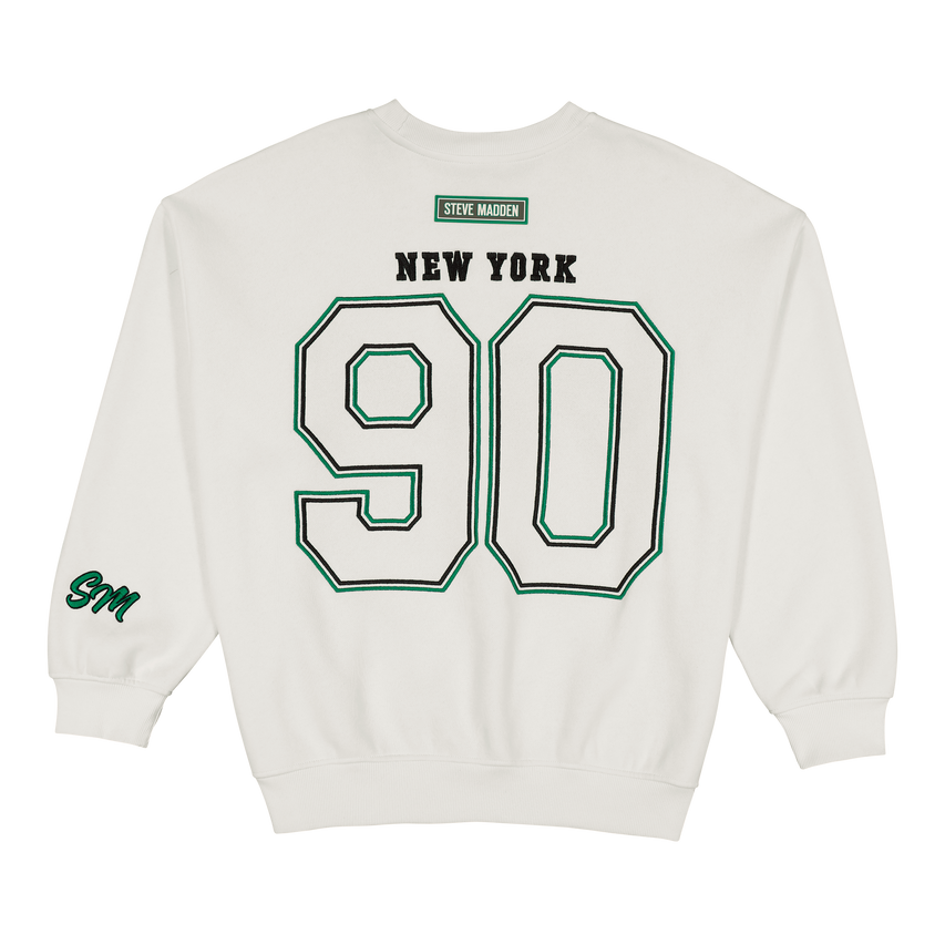 ANORA CREAM OVERSIZED CREW NECK SWEAT - view 6
