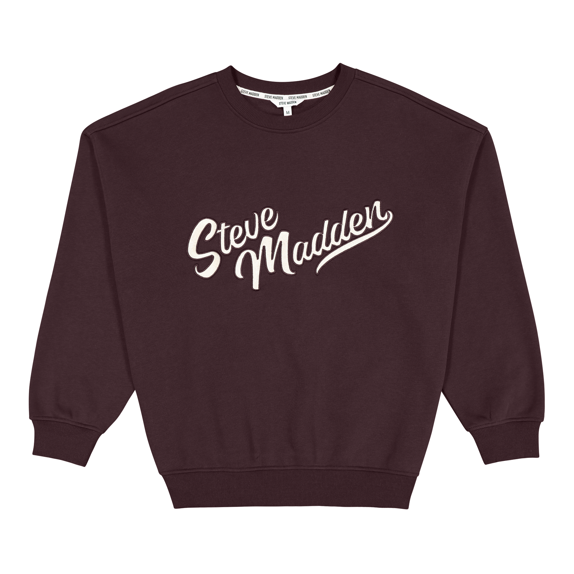 ANORA BURGUNDY OVERSIZED CREW NECK SWEAT