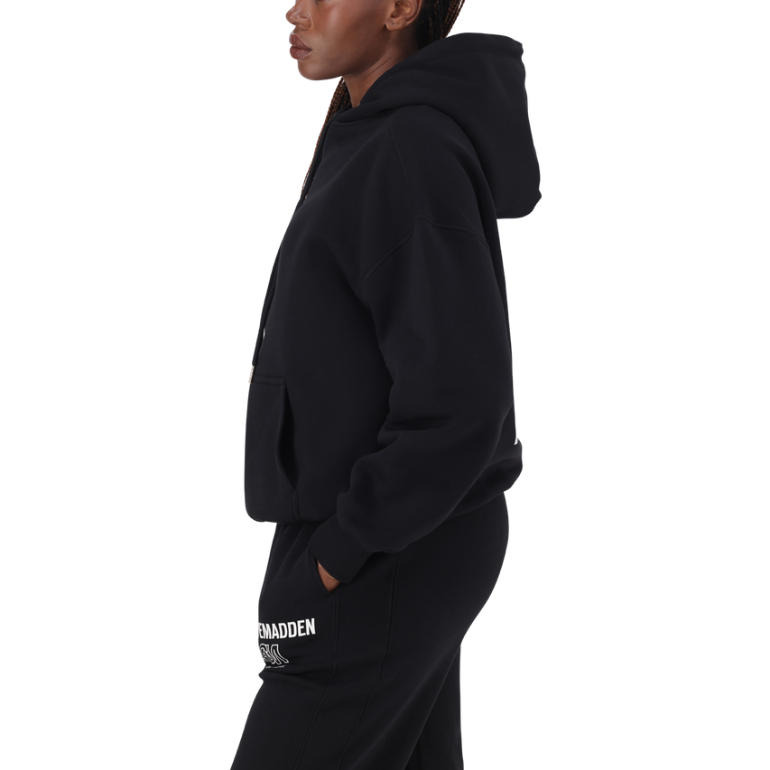 AMINA BLACK HOODED SWEAT - view 4