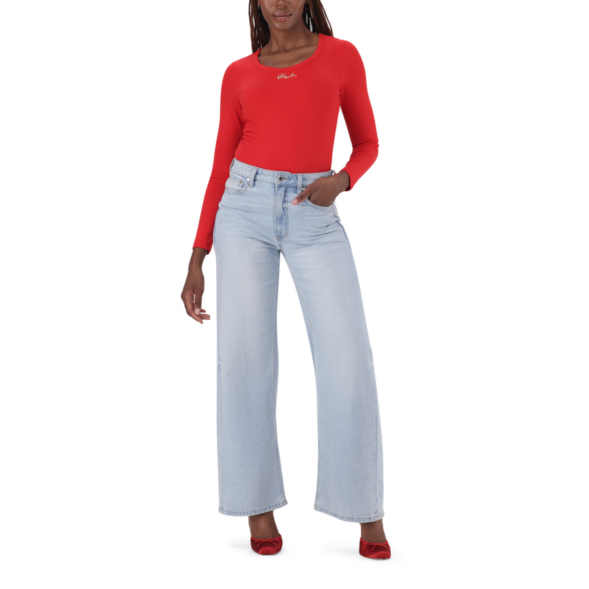BILLY RED LONG SLEEVE BODYSUIT - view 4