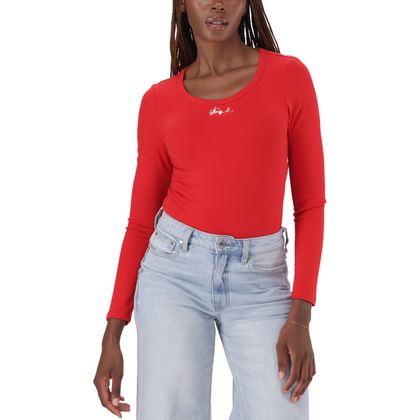 BILLY RED LONG SLEEVE BODYSUIT - view 2