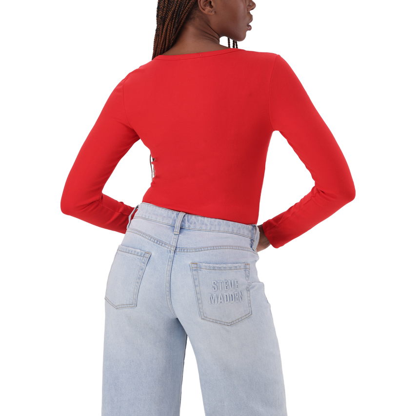 BILLY RED LONG SLEEVE BODYSUIT - view 5