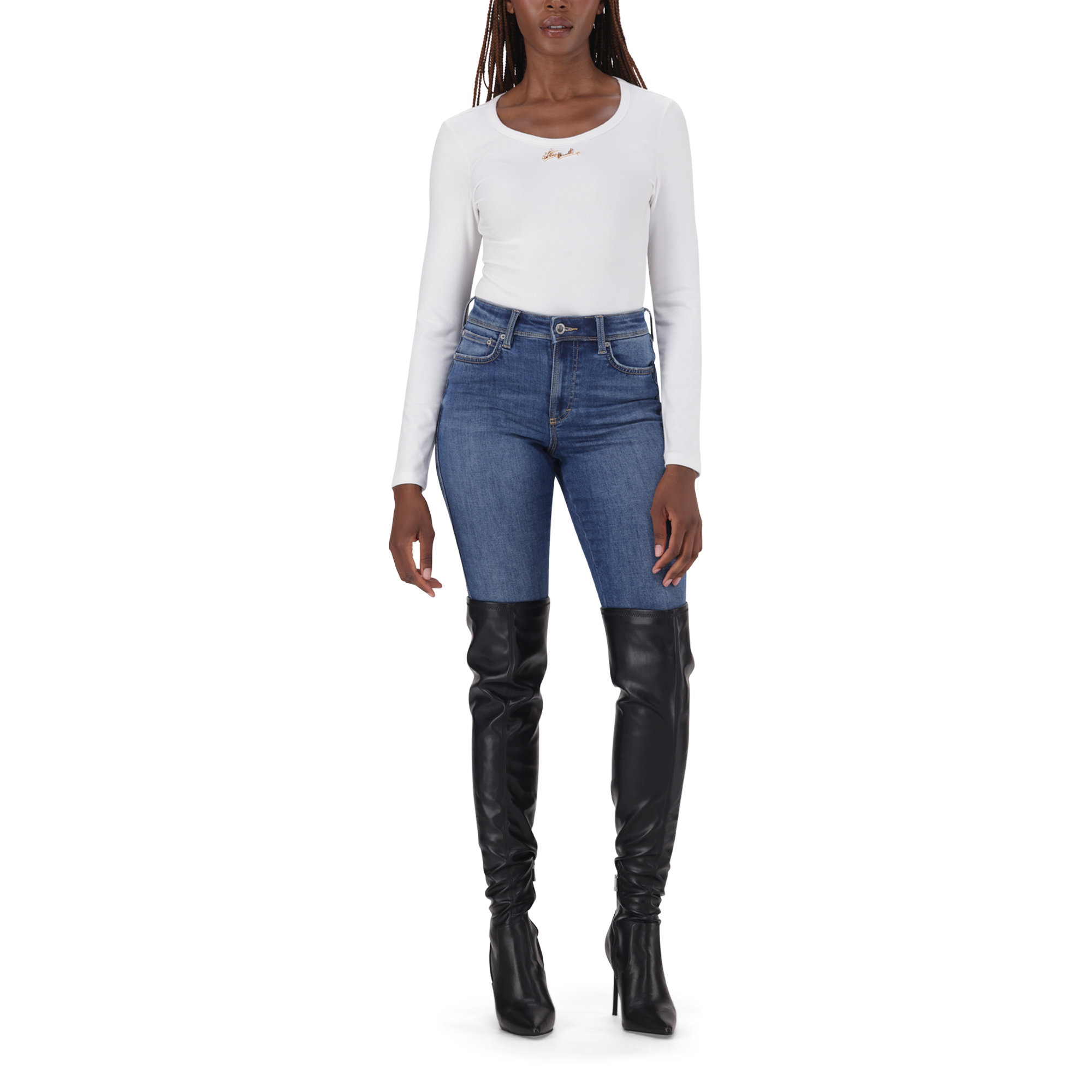 BILLY WHITE LONG SLEEVE BODYSUIT - view 5