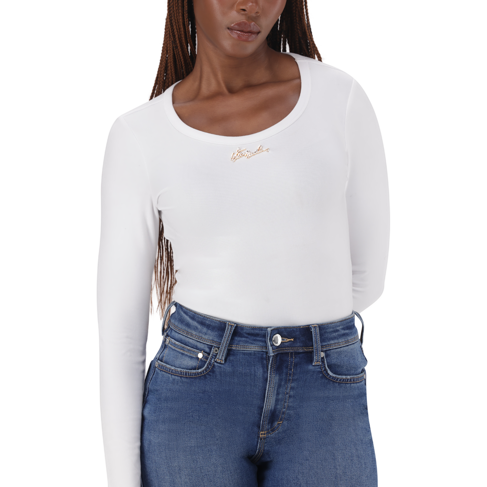 BILLY WHITE LONG SLEEVE BODYSUIT - view 2