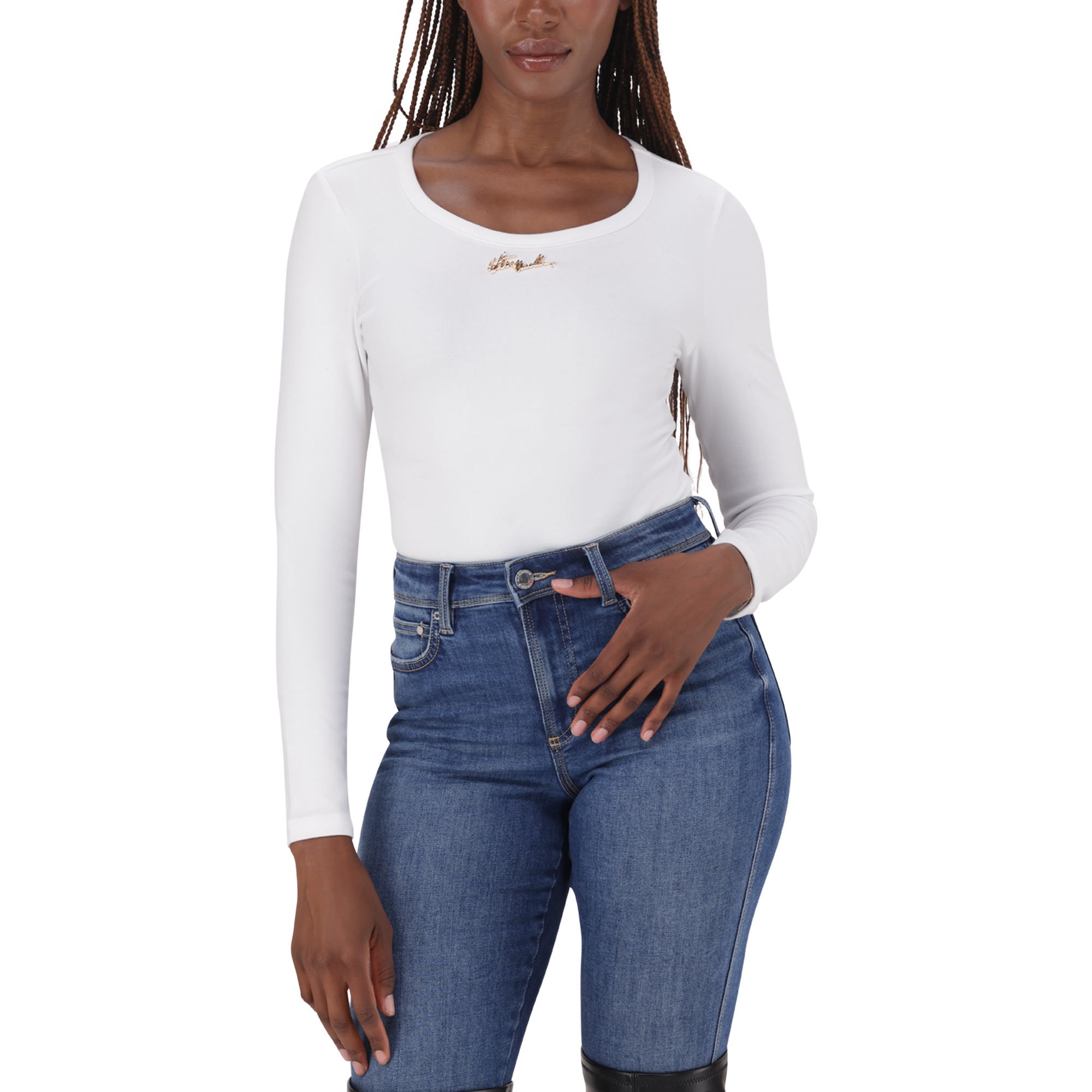 BILLY WHITE LONG SLEEVE BODYSUIT - view 3