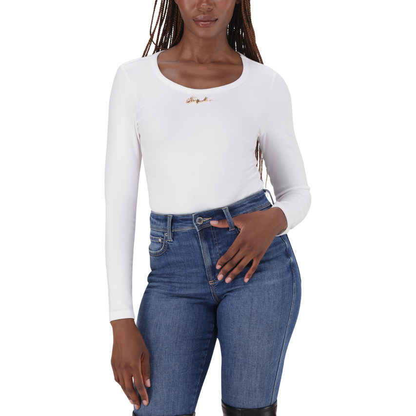 BILLY WHITE LONG SLEEVE BODYSUIT - view 3