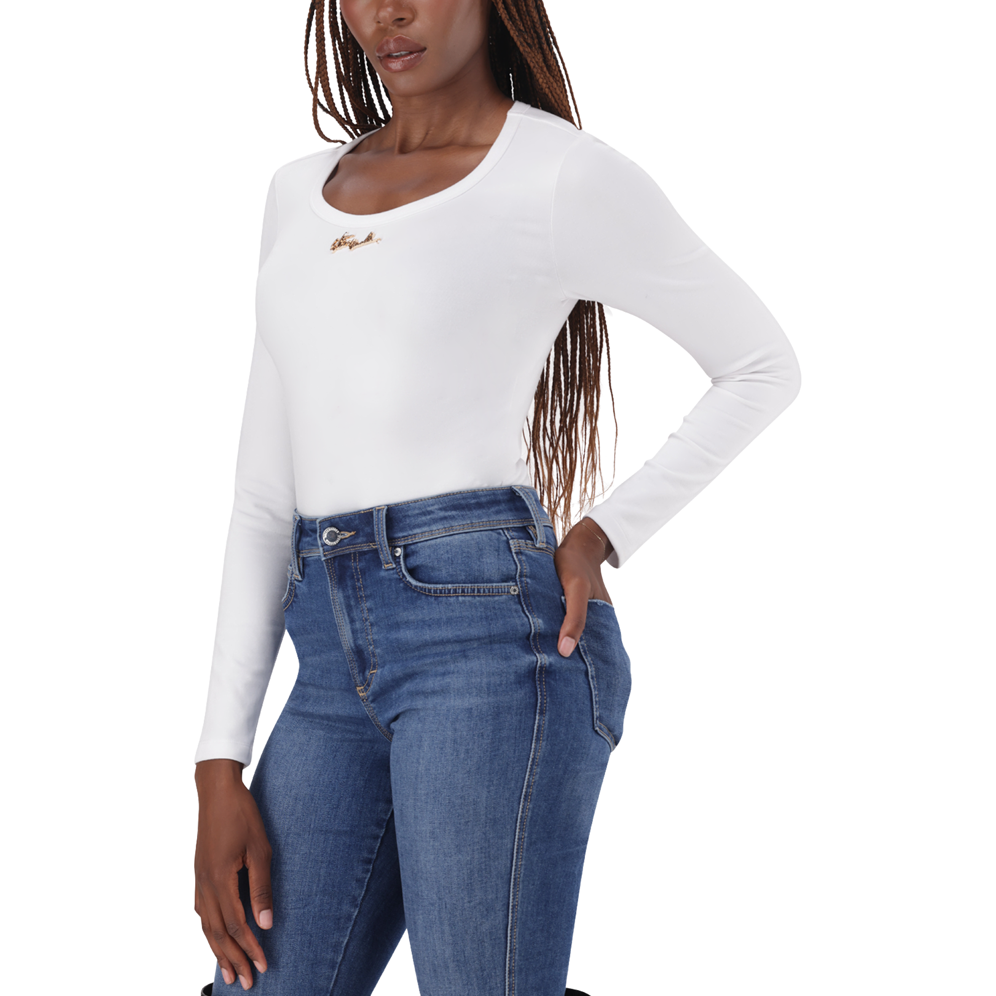 BILLY WHITE LONG SLEEVE BODYSUIT - view 4