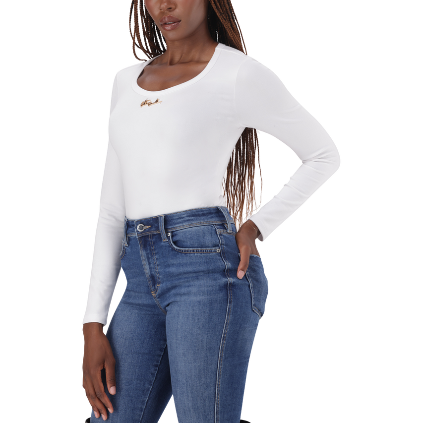 BILLY WHITE LONG SLEEVE BODYSUIT - view 4