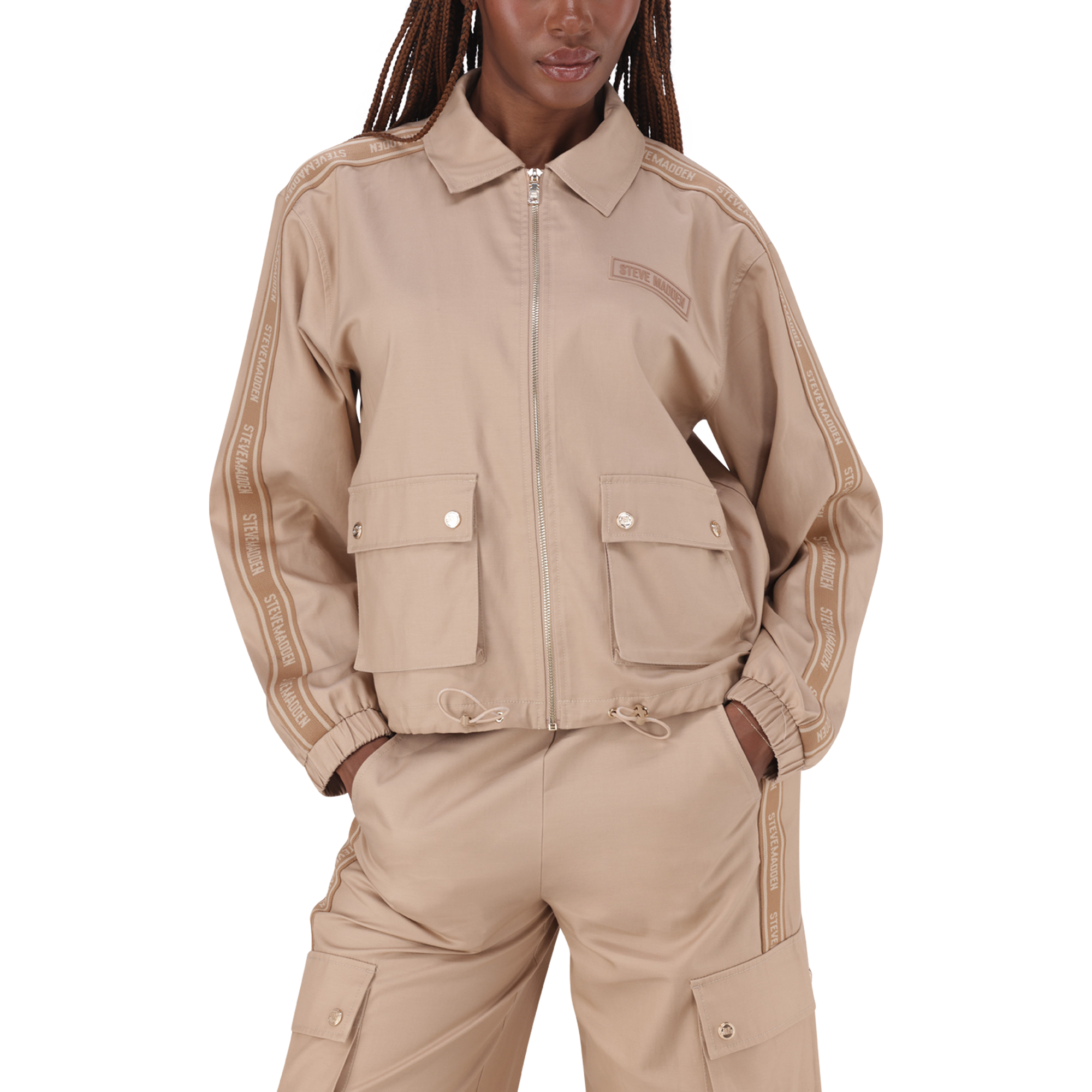 SOPHIE CARAMEL ZIP THROUGH SHACKET - view 2