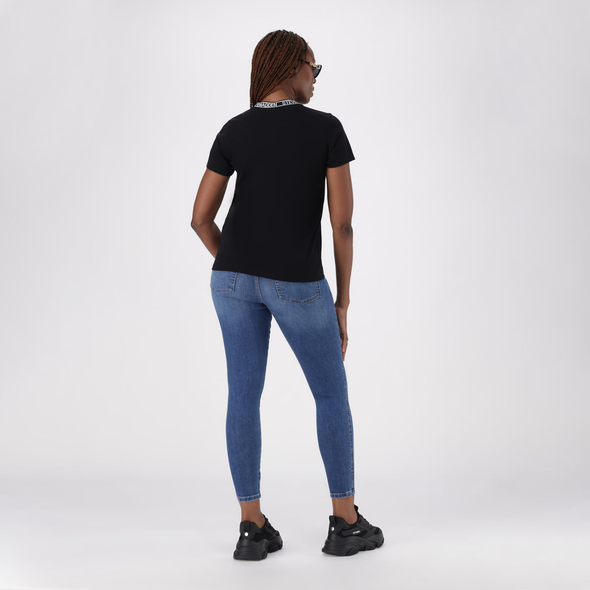 CINDY BLACK CREW NECK REGULAR T-SHIRT - view 5