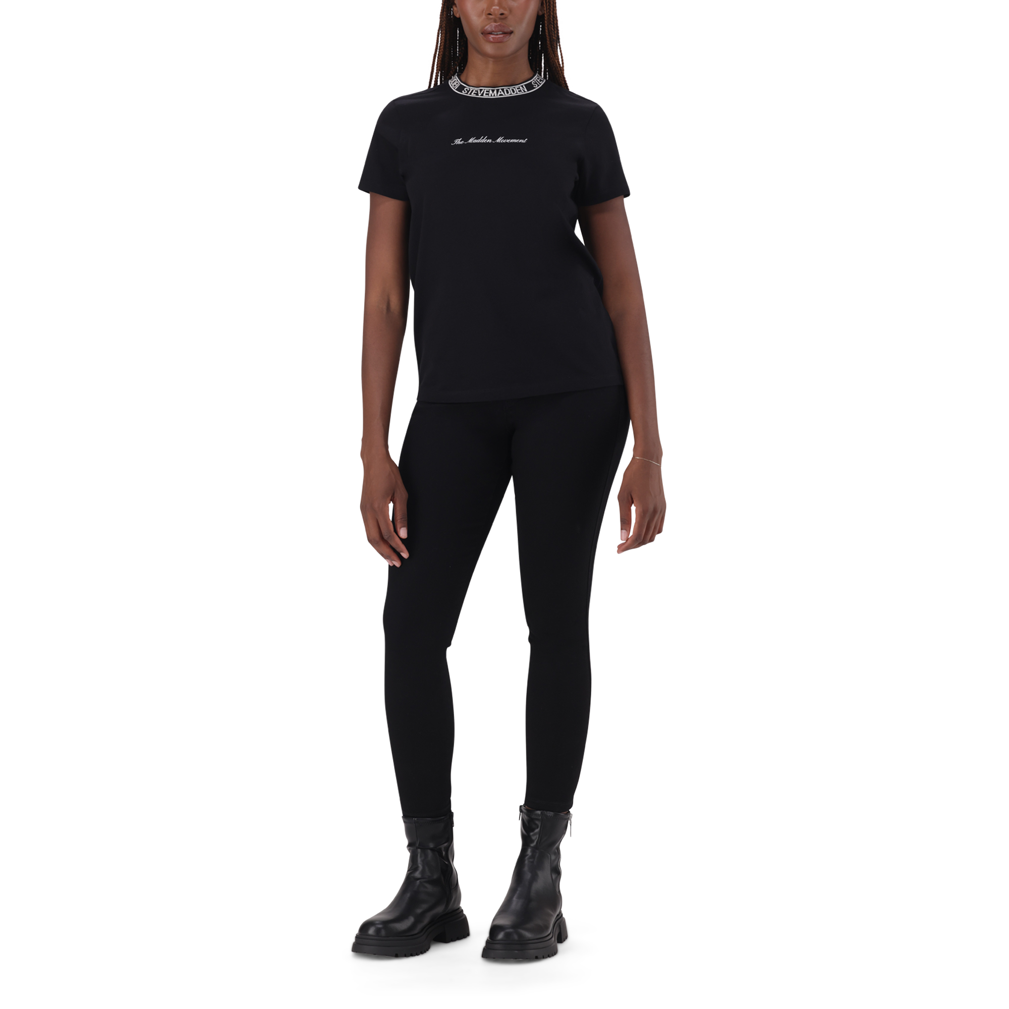 CINDY BLACK CREW NECK REGULAR T-SHIRT - view 5