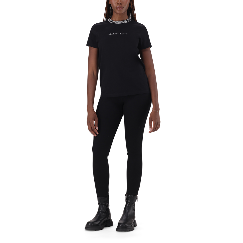 CINDY BLACK CREW NECK REGULAR T-SHIRT - view 5
