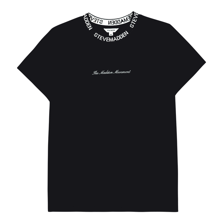 CINDY BLACK CREW NECK REGULAR T-SHIRT