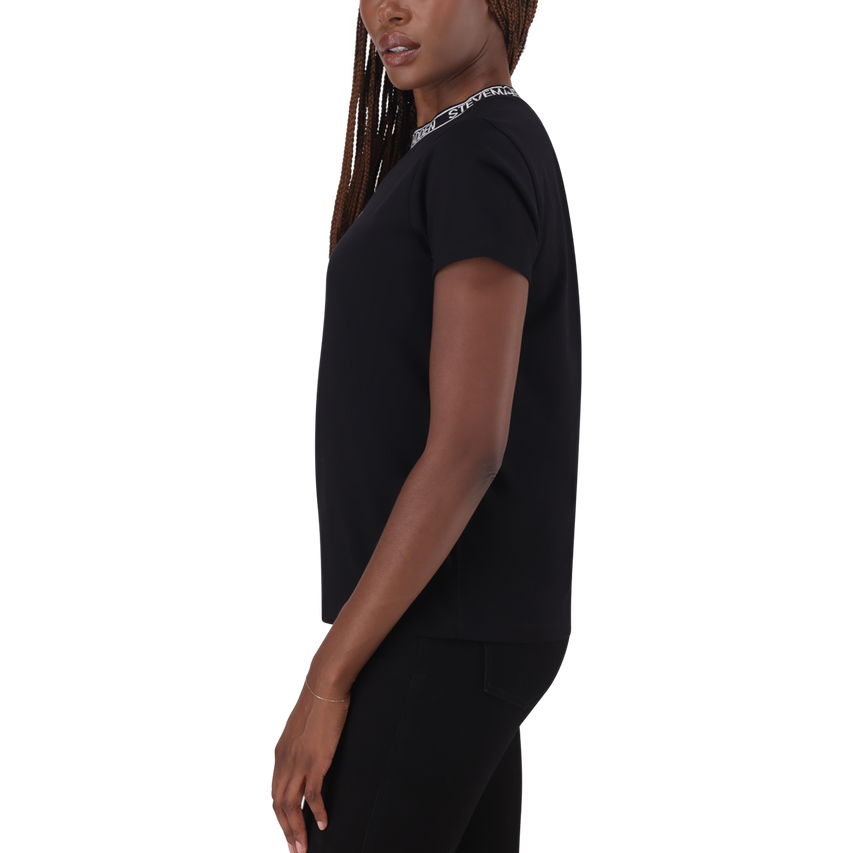 CINDY BLACK CREW NECK REGULAR T-SHIRT - view 4