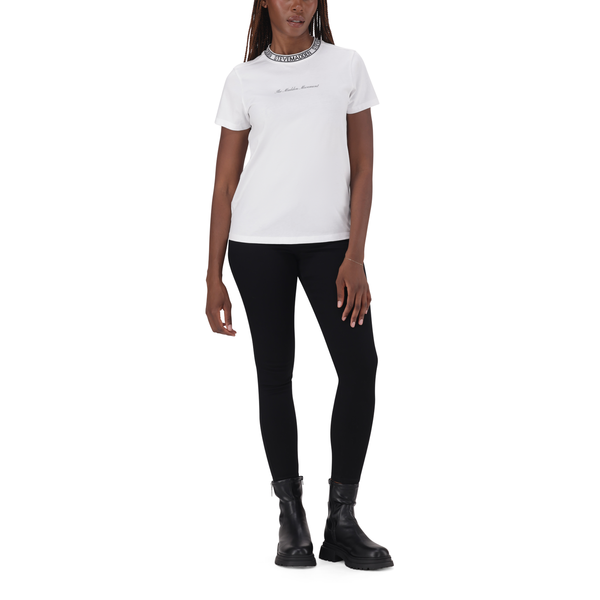 CINDY WHITE CREW NECK REGULAR T-SHIRT - view 3