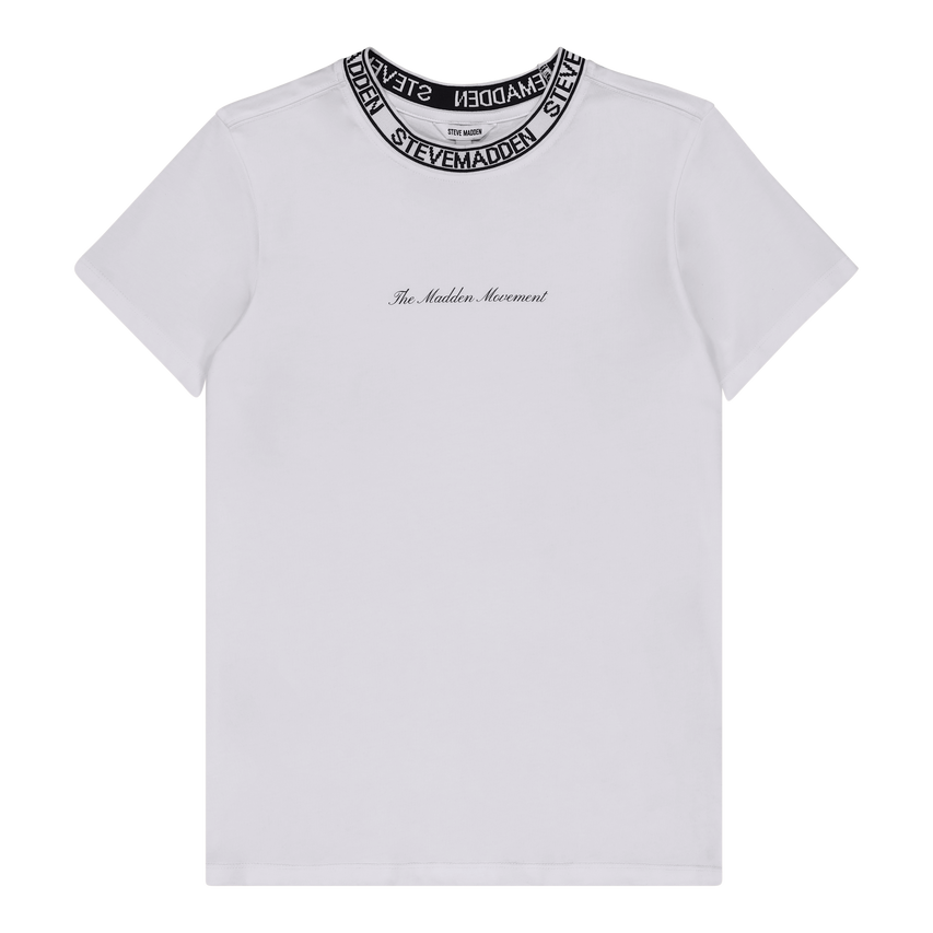 CINDY WHITE CREW NECK REGULAR T-SHIRT