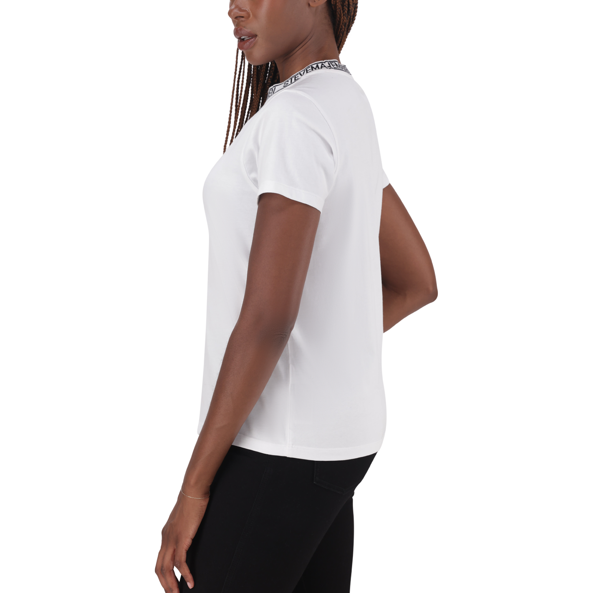 CINDY WHITE CREW NECK REGULAR T-SHIRT - view 4